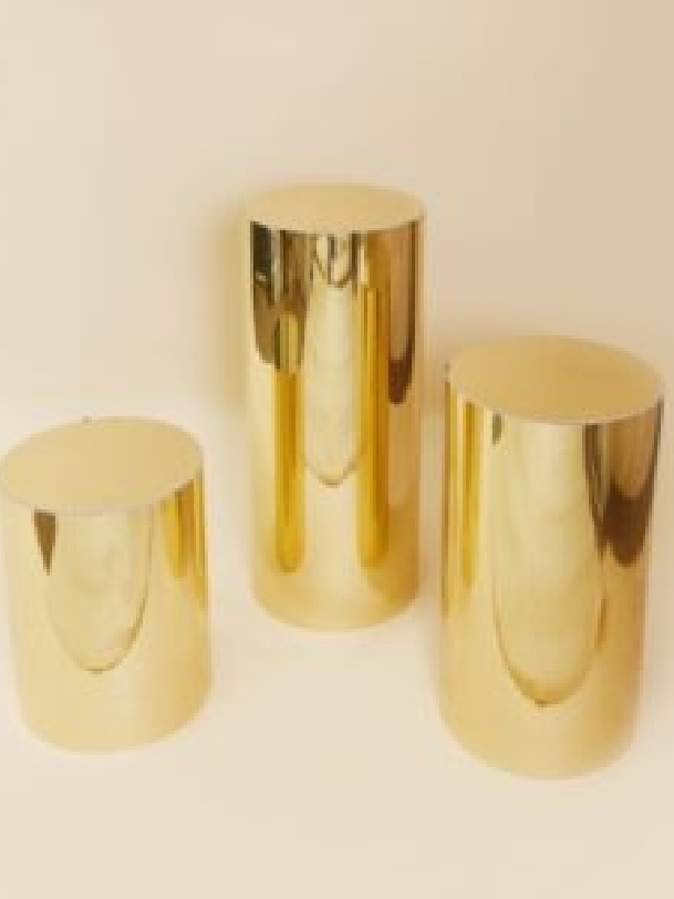 Gold Mirror Plinths